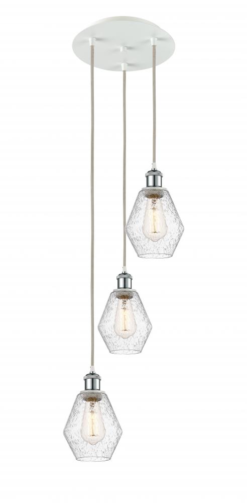 Cindyrella - 3 Light - 13 inch - White Polished Chrome - Cord Hung - Multi Pendant