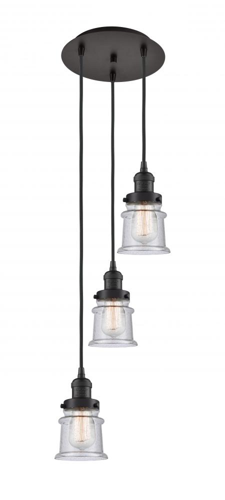 Canton - 3 Light - 12 inch - Oil Rubbed Bronze - Cord hung - Multi Pendant