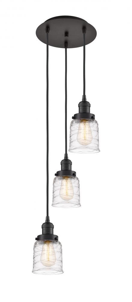 Bell - 3 Light - 12 inch - Oil Rubbed Bronze - Cord hung - Multi Pendant