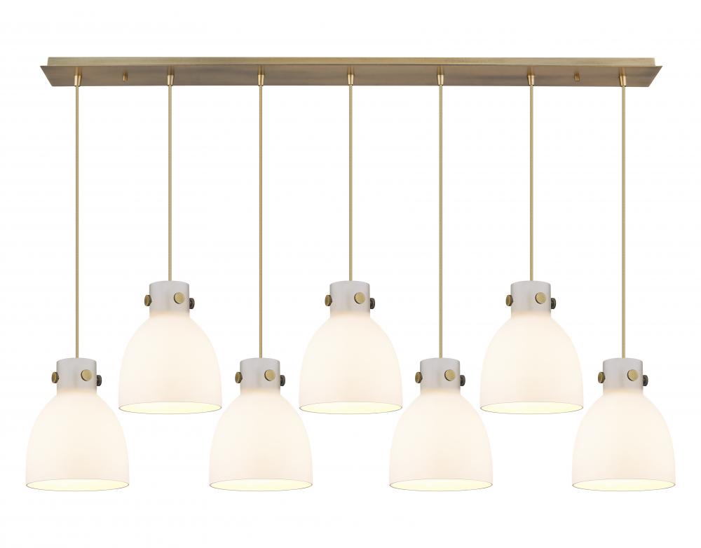 Newton Bell - 7 Light - 52 inch - Brushed Brass - Linear Pendant