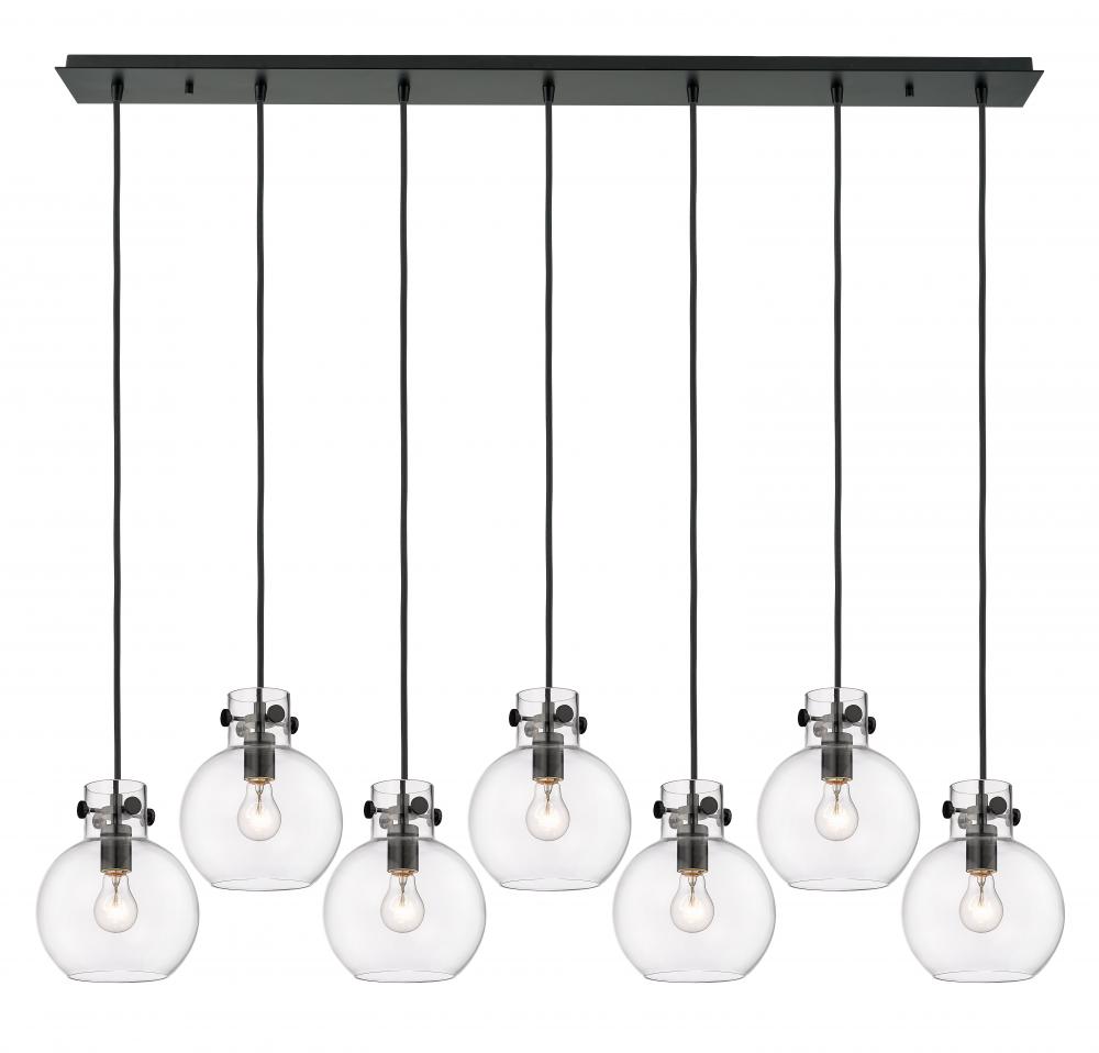 Newton Sphere - 7 Light - 52 inch - Matte Black - Linear Pendant