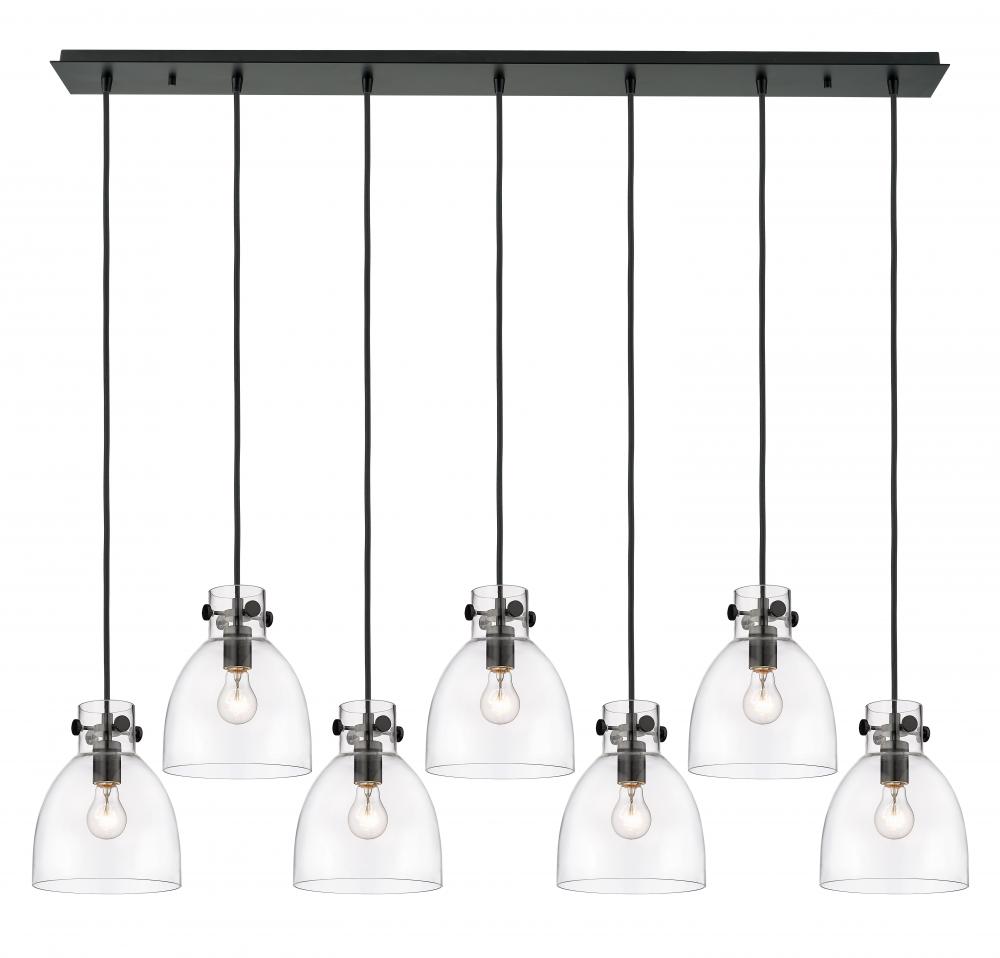 Newton Bell - 7 Light - 52 inch - Matte Black - Linear Pendant