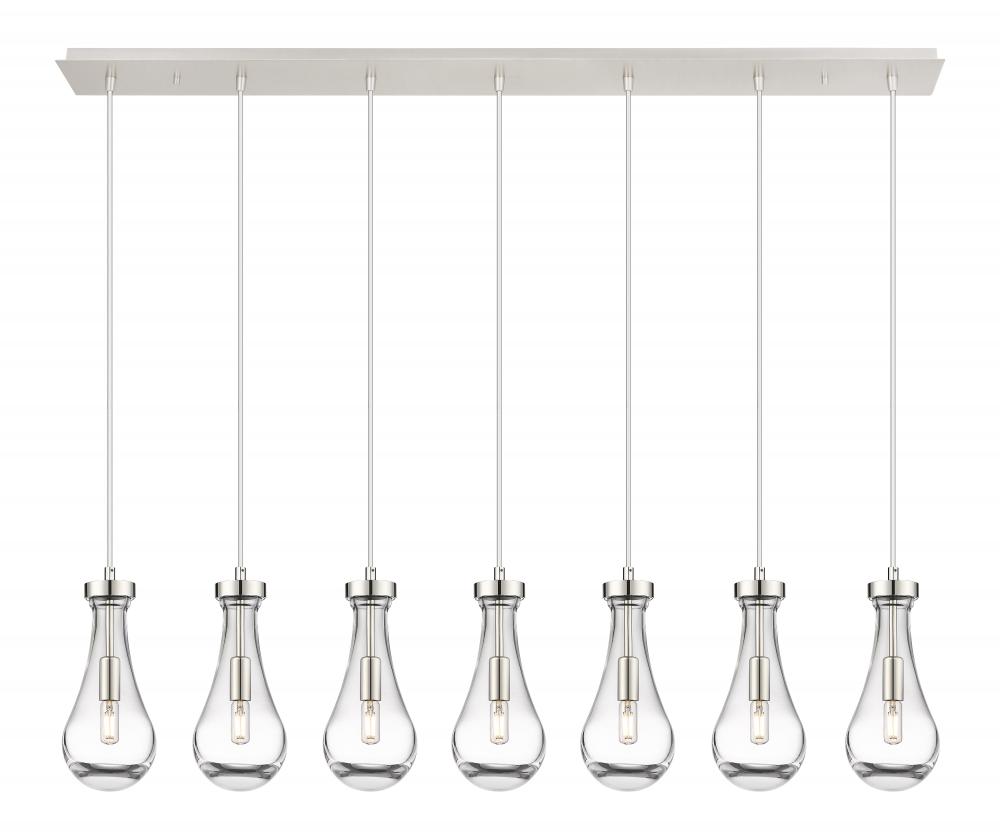 Owego - 7 Light - 49 inch - Polished Nickel - Linear Pendant