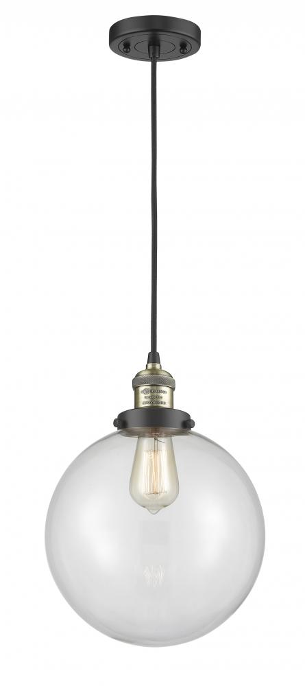 Beacon - 1 Light - 10 inch - Black Antique Brass - Cord hung - Mini Pendant