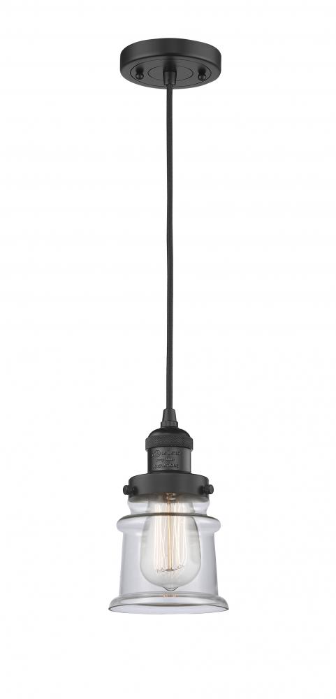 Canton - 1 Light - 5 inch - Matte Black - Cord hung - Mini Pendant