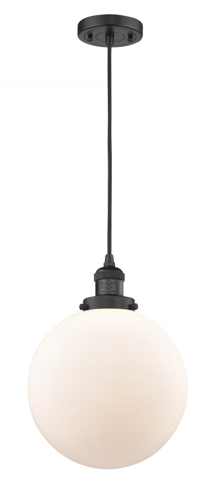 Beacon - 1 Light - 10 inch - Matte Black - Cord hung - Mini Pendant