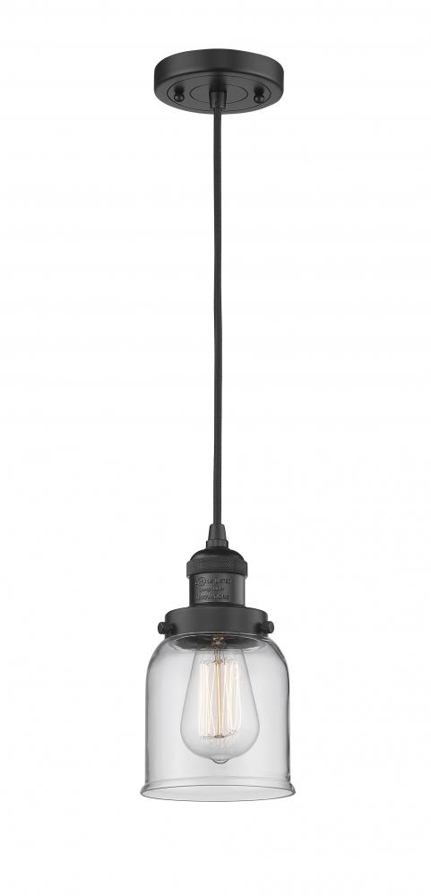 Bell - 1 Light - 5 inch - Matte Black - Cord hung - Mini Pendant