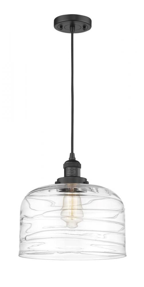 Bell - 1 Light - 12 inch - Matte Black - Cord hung - Mini Pendant