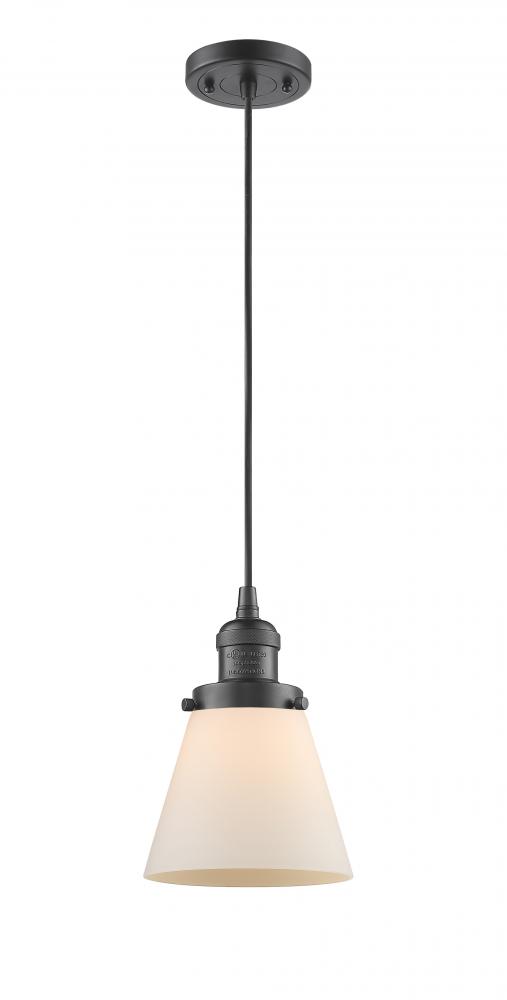 Cone - 1 Light - 6 inch - Oil Rubbed Bronze - Cord hung - Mini Pendant