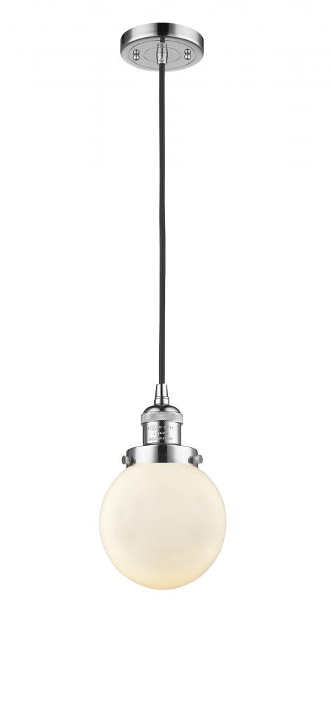 Beacon - 1 Light - 6 inch - Polished Chrome - Cord hung - Mini Pendant