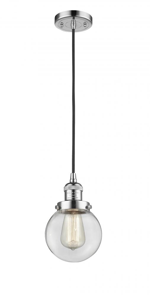 Beacon - 1 Light - 6 inch - Polished Chrome - Cord hung - Mini Pendant