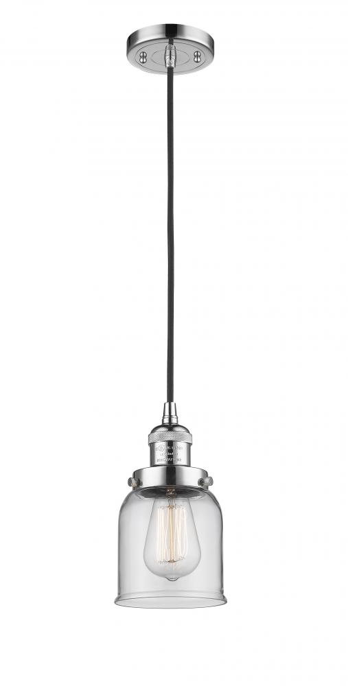 Bell - 1 Light - 5 inch - Polished Chrome - Cord hung - Mini Pendant