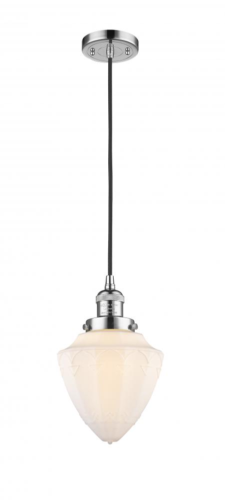 Bullet - 1 Light - 7 inch - Polished Chrome - Cord hung - Mini Pendant