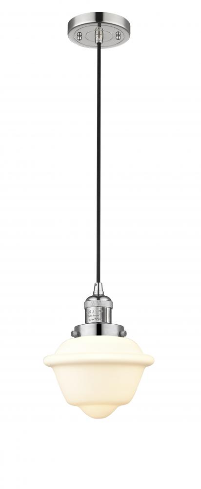 Oxford - 1 Light - 7 inch - Polished Nickel - Cord hung - Mini Pendant