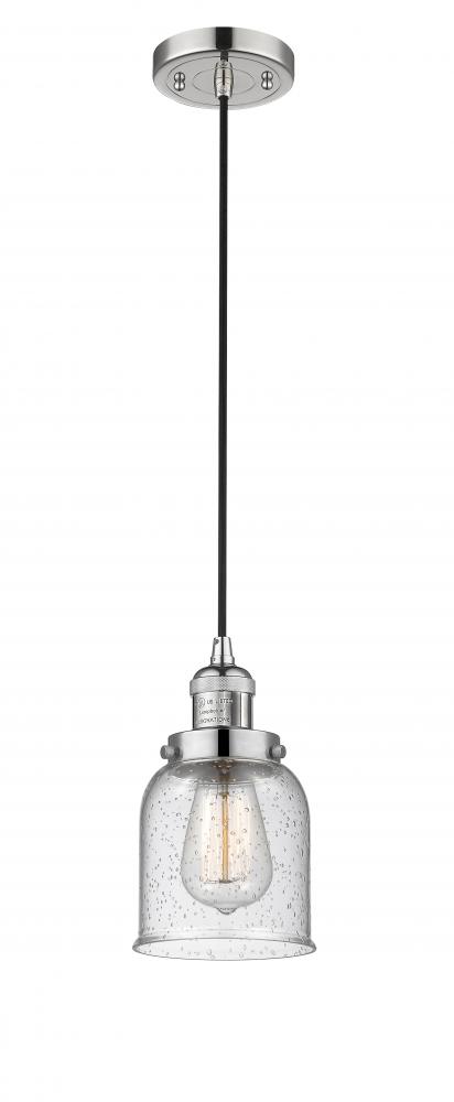 Bell - 1 Light - 5 inch - Polished Nickel - Cord hung - Mini Pendant