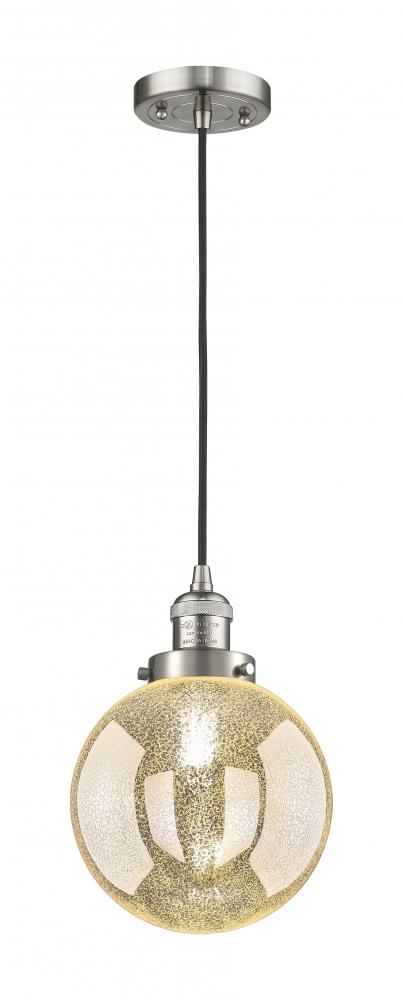 Beacon - 1 Light - 8 inch - Brushed Satin Nickel - Cord hung - Mini Pendant