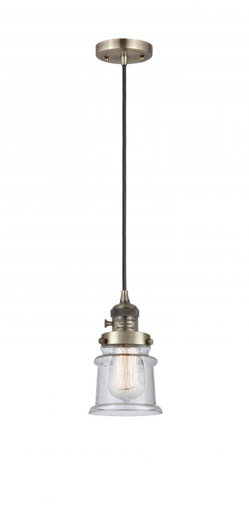 Canton - 1 Light - 5 inch - Antique Brass - Cord hung - Mini Pendant