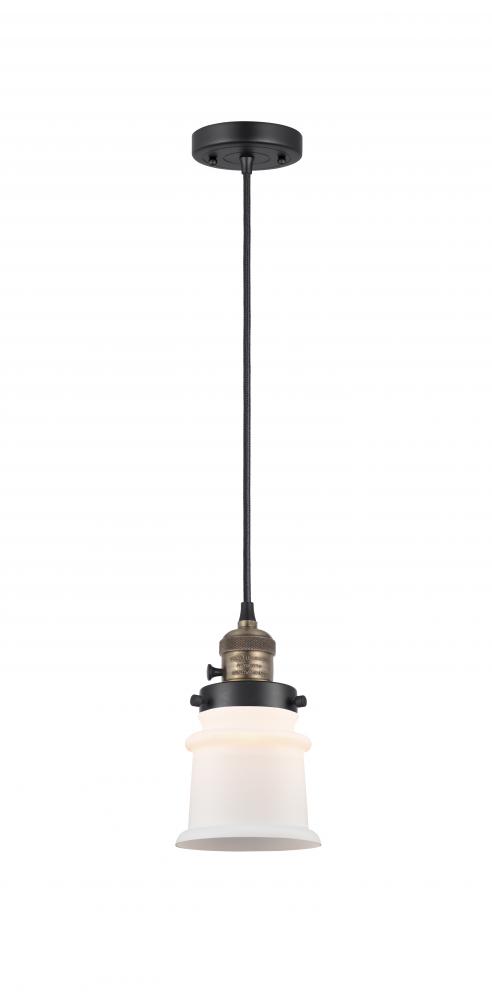 Canton - 1 Light - 5 inch - Black Antique Brass - Cord hung - Mini Pendant