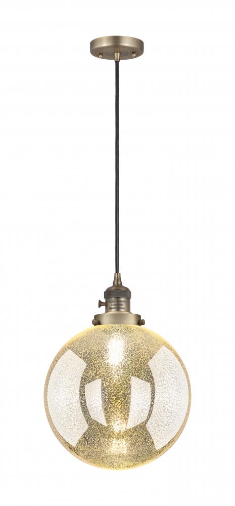 Beacon - 1 Light - 10 inch - Brushed Brass - Cord hung - Mini Pendant