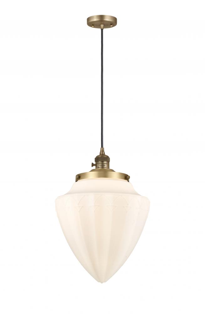 Bridgeton - 1 Light - 16 inch - Brushed Brass - Cord hung - Mini Pendant