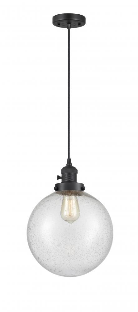 Beacon - 1 Light - 10 inch - Matte Black - Cord hung - Mini Pendant