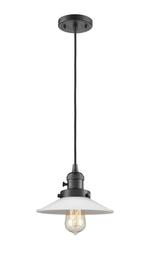 Halophane - 1 Light - 9 inch - Oil Rubbed Bronze - Cord hung - Mini Pendant