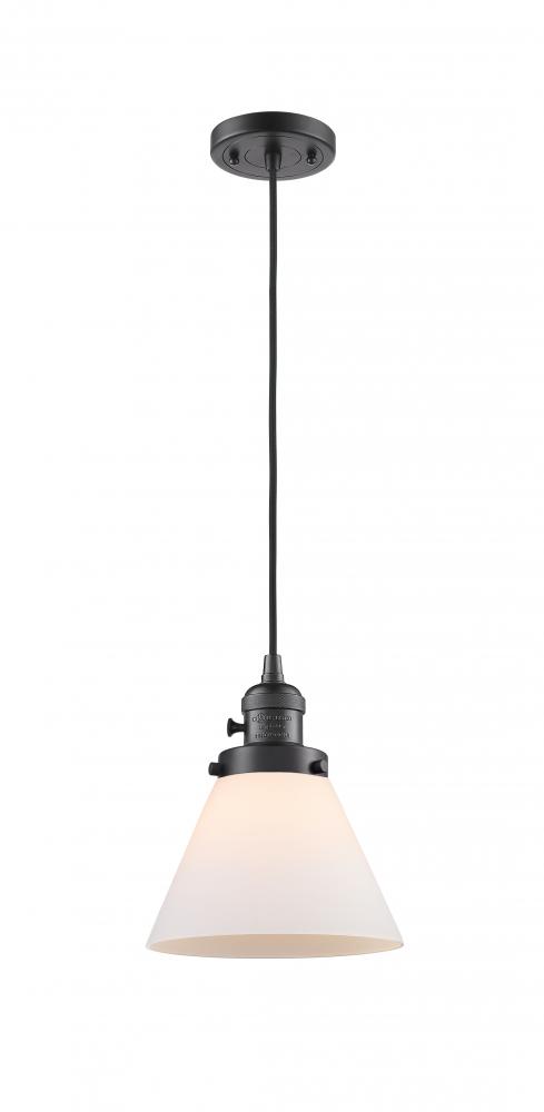 Cone - 1 Light - 8 inch - Oil Rubbed Bronze - Cord hung - Mini Pendant