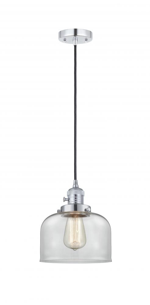 Bell - 1 Light - 8 inch - Polished Chrome - Cord hung - Mini Pendant