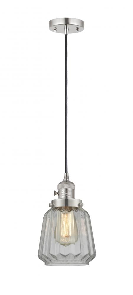 Chatham - 1 Light - 7 inch - Polished Nickel - Cord hung - Mini Pendant