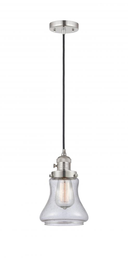 Bellmont - 1 Light - 6 inch - Polished Nickel - Cord hung - Mini Pendant