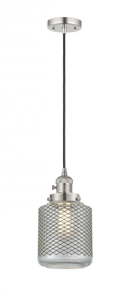 Stanton - 1 Light - 6 inch - Polished Nickel - Cord hung - Mini Pendant