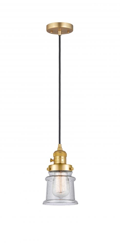 Canton - 1 Light - 5 inch - Satin Gold - Cord hung - Mini Pendant