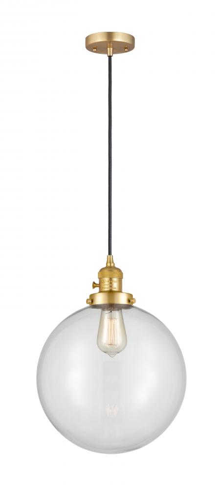 Beacon - 1 Light - 12 inch - Satin Gold - Cord hung - Mini Pendant