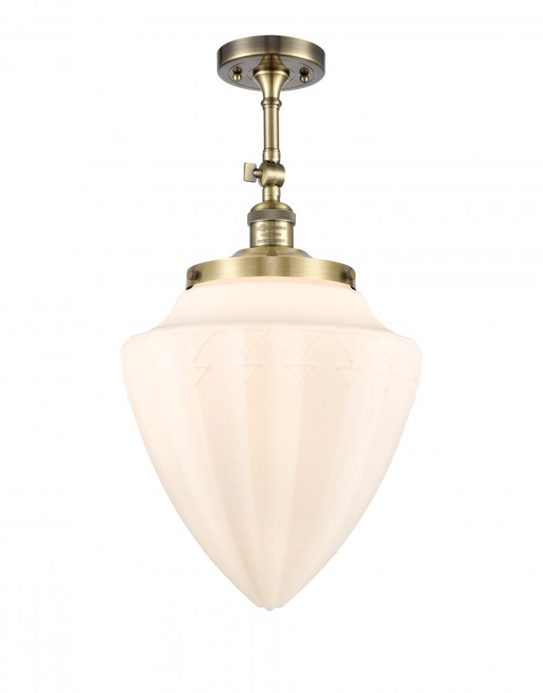 Beacon - 1 Light - 12 inch - Antique Brass - Semi-Flush Mount