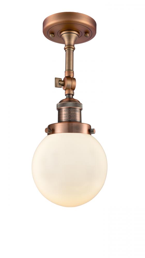 Beacon - 1 Light - 6 inch - Antique Copper - Semi-Flush Mount