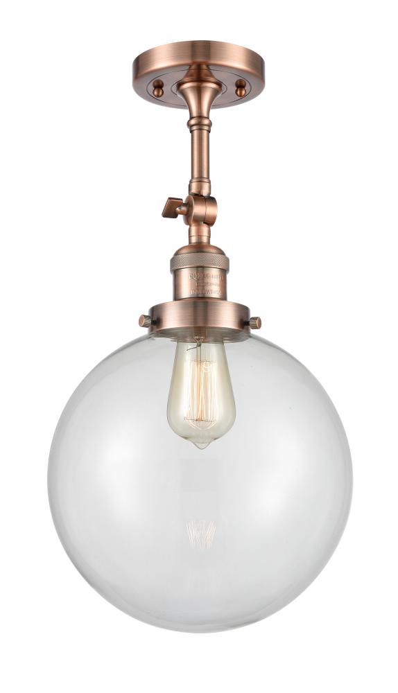 Beacon - 1 Light - 10 inch - Antique Copper - Semi-Flush Mount