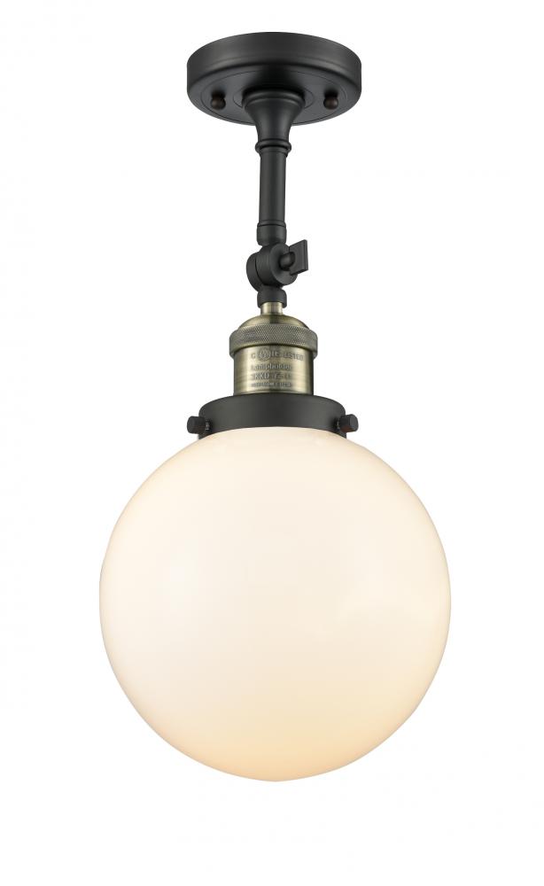 Beacon - 1 Light - 8 inch - Black Antique Brass - Semi-Flush Mount