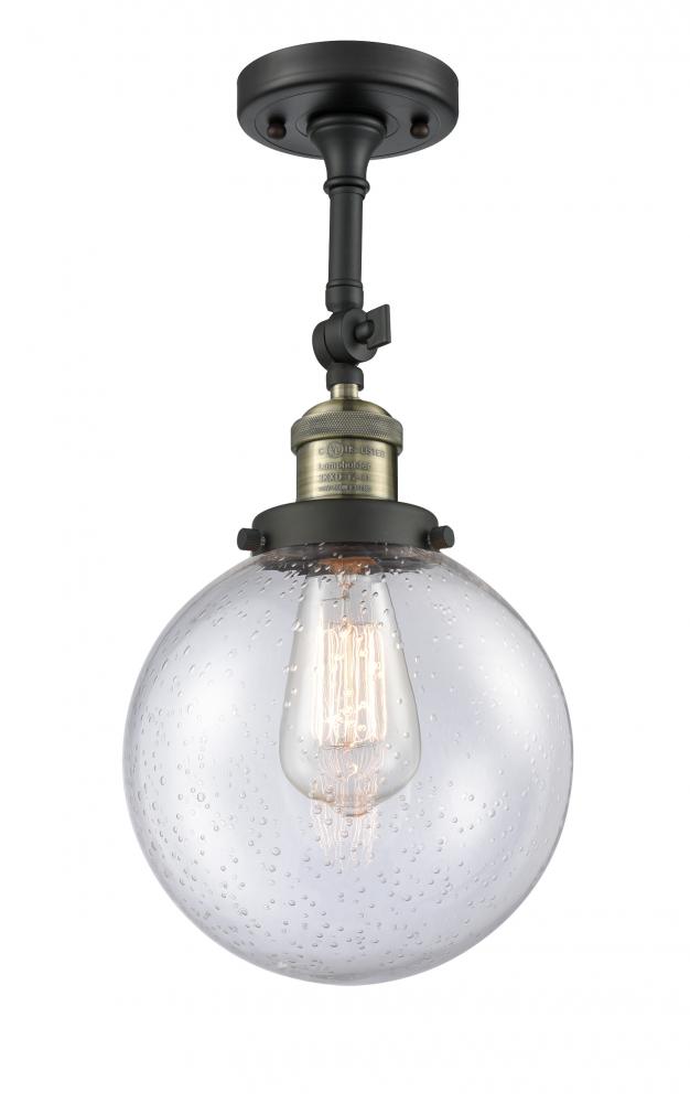 Beacon - 1 Light - 8 inch - Black Antique Brass - Adjustable Semi-Flush Mount