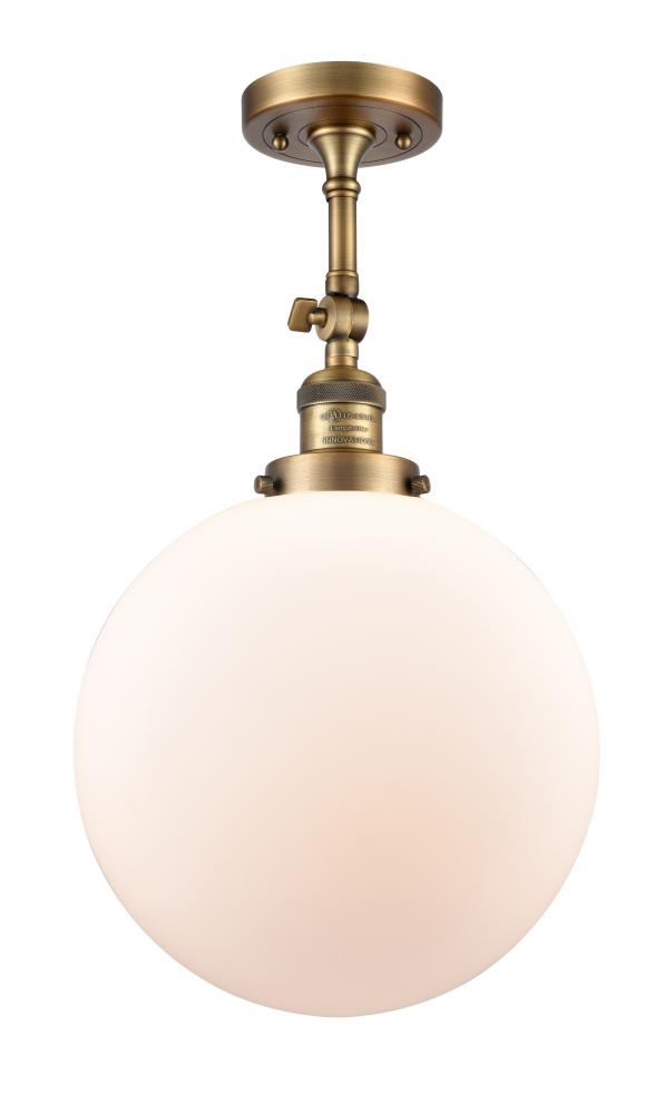 Beacon - 1 Light - 12 inch - Brushed Brass - Semi-Flush Mount