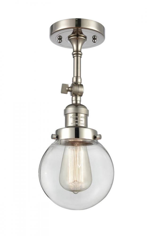 Beacon - 1 Light - 6 inch - Polished Nickel - Semi-Flush Mount