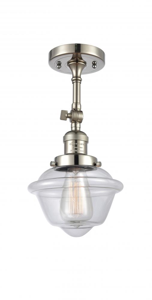 Oxford - 1 Light - 7 inch - Polished Nickel - Semi-Flush Mount