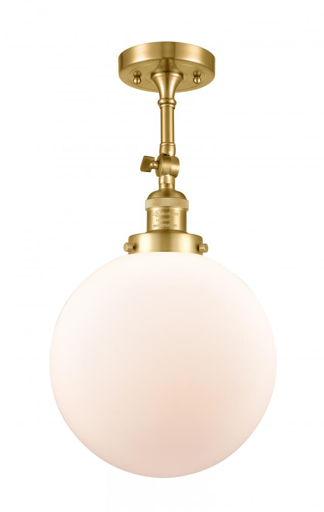 Beacon - 1 Light - 10 inch - Satin Gold - Semi-Flush Mount