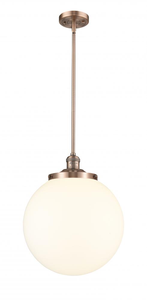 Beacon - 1 Light - 14 inch - Antique Copper - Stem Hung - Pendant