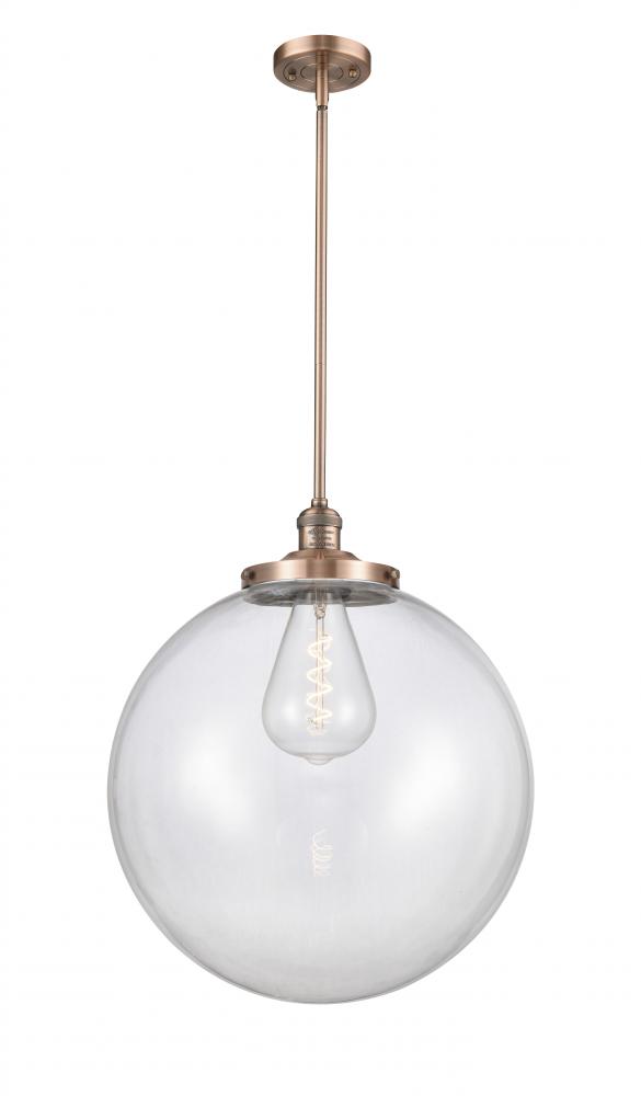 Beacon - 1 Light - 18 inch - Antique Copper - Stem Hung - Pendant