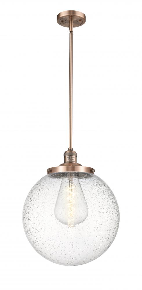 Beacon - 1 Light - 14 inch - Antique Copper - Stem Hung - Pendant