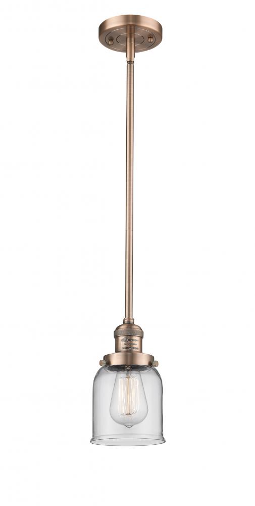 Bell - 1 Light - 5 inch - Antique Copper - Stem Hung - Mini Pendant