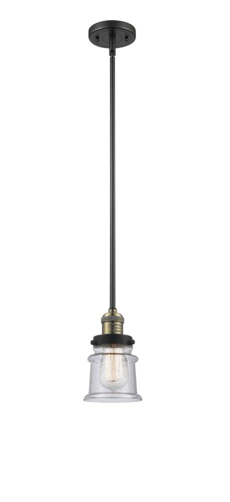 Canton - 1 Light - 5 inch - Black Antique Brass - Stem Hung - Mini Pendant