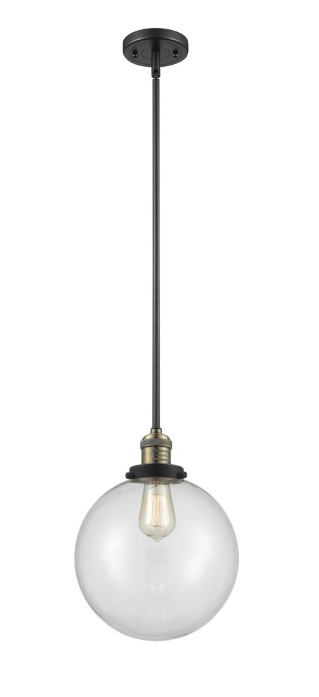 Beacon - 1 Light - 10 inch - Black Antique Brass - Stem Hung - Mini Pendant