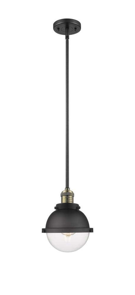 Hampden - 1 Light - 7 inch - Matte Black - Stem Hung - Mini Pendant