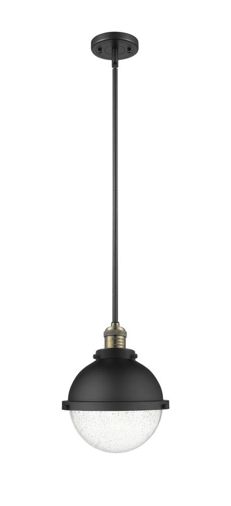 Hampden - 1 Light - 9 inch - Matte Black - Stem Hung - Mini Pendant